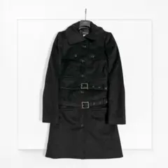 美品★パトリッツァぺぺ ブラック ウール カシミヤ コート ブラック 黒 ベルト