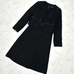 極美品　東京ソワール　Social Time ノーカラーワンピースフォーマル　9