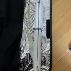 ホワイト カールヘアアイロン デジタル表示