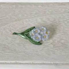 ブローチ　勿忘草　忘れな草　ドイツ　ヴィンテージ