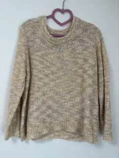 ベージュ系 ニットセーター 3L