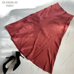 アズノウアズ【FREE】ロングスカート♡フレアスカート♡Aライン♡赤♡きれいめ