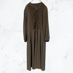 13784 オンワード樫山 Fete robe レース ロングワンピース9号 M