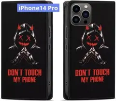 【新品未使用】iPhone14Pro ケース　悪魔デザイン 手帳型スマホケース
