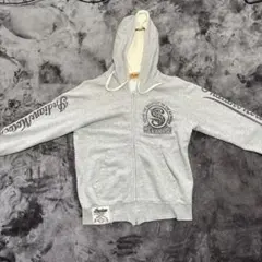 Indian Mサイズ グレー ジップアップパーカー