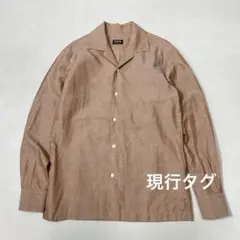 美品 ZEGNA クロスオーバー コットンリネンシルク　オープンカラーシャツのサムネイル