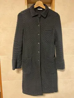 ARMEN キルティング　ロングコート 黒のサムネイル