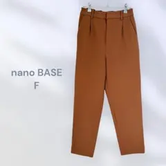 ナノベース　スラックスパンツ　シンプル　オフィスカジュアル　着回し　通年