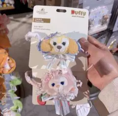 上海ディズニー　リーナベルとクッキーアン　ミラー付きショルダーストラップ