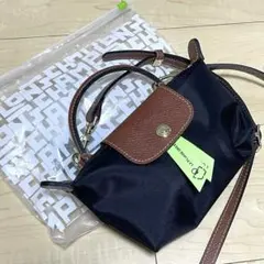 新品未使用品　LONGCHAMP 風 プリアージュ ミニバッグ -ブラック XS