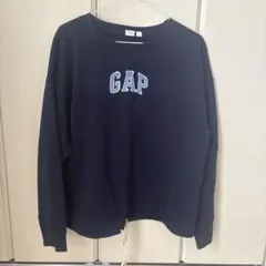 GAP ネイビー ロゴ刺繍 スウェット