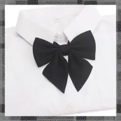 制服リボン ブラック シンプル スクールリボン 無地 黒 コスプレ