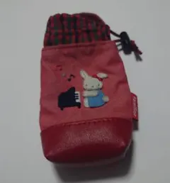 familiar ウサギとピアノのポーチ　消毒ケース