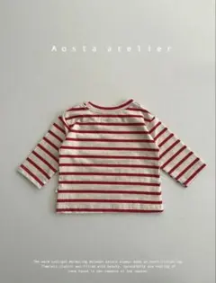 Aosta atelier ボーダー長袖カットソー