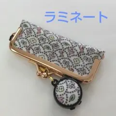ミナペルホネン ハンドメイド がま口印鑑ケース ちょうちょ ピンク