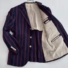 サルトリアラッザリン ミラノ テーラードジャケット 太ストライプ S相当