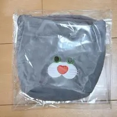 mojojojo フェイス巾着 モノクロ　グレー 猫