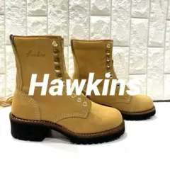 Hawkins ホーキンス　スウェード　イエローブーツ　レースアップブーツ　本革のサムネイル