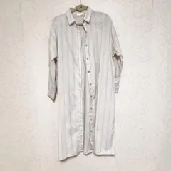 earth music&ecology ストライプシャツワンピース
