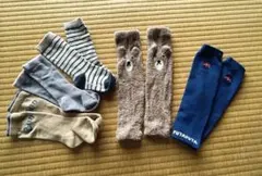 ベビー靴下セット 3足とレッグウォーマー2足