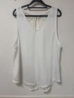 バックレース タンクトップ ホワイトのサムネイル