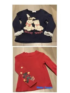 95cm 長袖カットソー 2枚 シャーリーテンプル