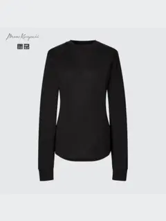 ヒートテック マメクロゴウチ ウールブレンド クルーネックＴ 黒 Ｓ