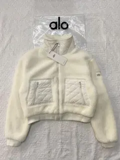 ALO YOGA フリースジャケット ホワイト サイズM④