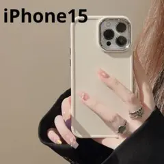 iPhone用ケース カバー ホワイト iPhone15