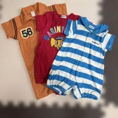 moujonjon他　半袖ロンパース 3点セット 80cmのサムネイル
