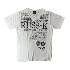 Y2K お兄系 プリント Vネック Tシャツのサムネイル