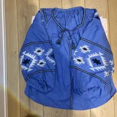 JOURNAL STANDARD 刺繍入り青トップス サイズF