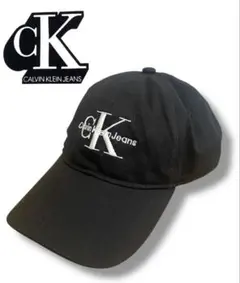 Calvin Klein Jeans 黒キャップ　ロゴ刺繍　ck