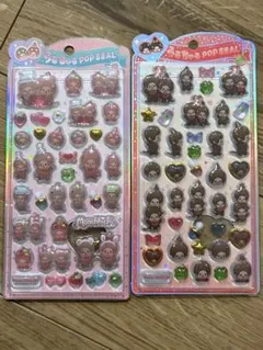 うるちゅる もんちっち 2点セット ボンボンドロップシール
