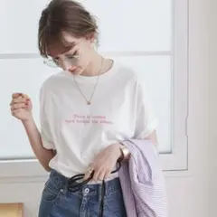 ANGIE メッセージカラーロゴプリントTのサムネイル