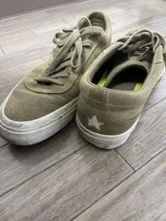 CONVERSE スエード ベージュ スニーカー　ヒールスター　26.5