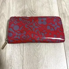 CHANEL アイコンライン 長財布 ラウンドファスナー レッド - メルカリ