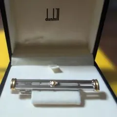 【美品箱付】dunhillダンヒル ネクタイピン タイバー　シルバー ×ゴールドのサムネイル