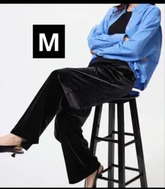 ユニクロ ソフトベロアイージーパンツ Mサイズ　ブラック