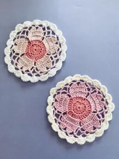 ★さくらドイリー２枚セット⭐︎ハンドメイド【３】★