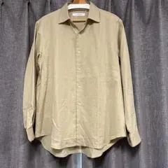 新品　グリーンレーベルリラクシング　コットン　ドレスシャツ　　ベージュ　L