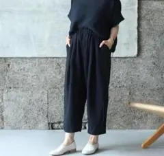 (L06399) evam eva linen tuck pantsのサムネイル