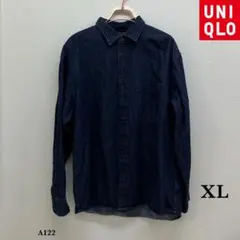 UNIQLO『ユニクロ』デニム オーバーシャツ【XL】ネイビー 紺