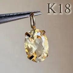 K18 天然アレキサンドライト MQ ペンダントトップ 18金 チャーム 希少