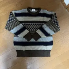 古着 SIMPLE LIFE 柄ニット 柄セーター