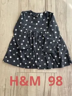 H&M ベビー ワンピース ドット柄 98