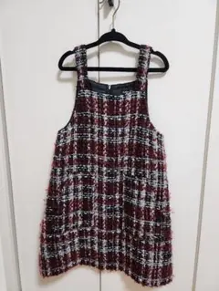 BeBe チェック柄 ジャンバースカート 120