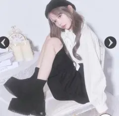 신품 미사용 ♡ミシェルマカロン 美脚になれる♡スエードショートブーツ12cm XS