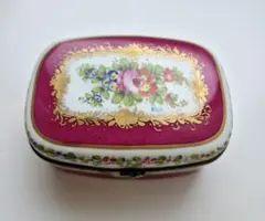 美品　フランス製 リモージュボックス 金彩 アンティーク 小物入れ　ボンボン入れのサムネイル