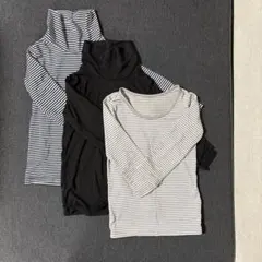 UNIQLO HEATTECH ストライプシャツ 3枚セット 90cm